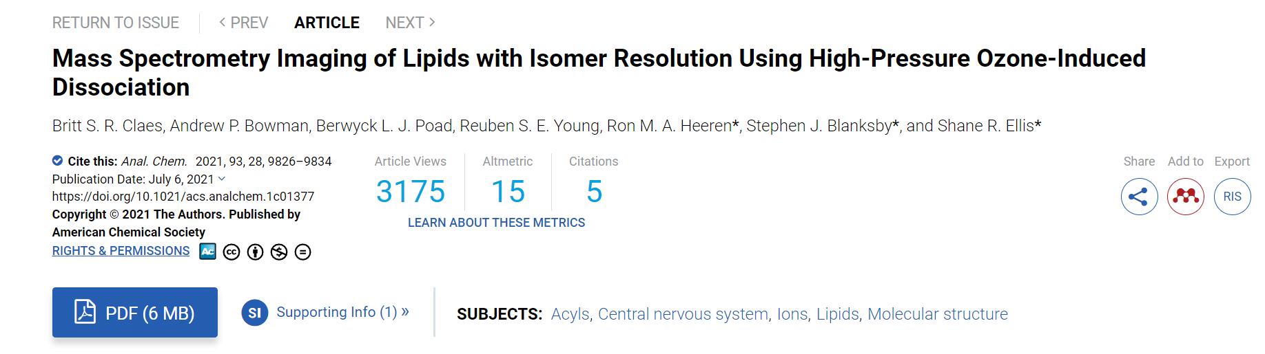 使用美國(guó)2B 106-L的論文：臭氧誘導(dǎo)解離的異構(gòu)體(圖1)